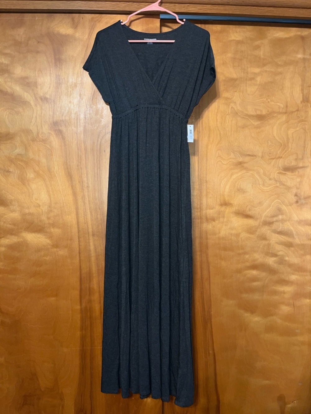 Dark Grey V-Neck Maxi Dress